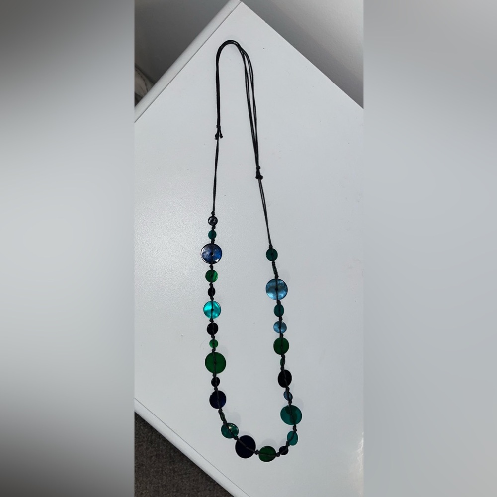 Green Long Adjustable Necklace